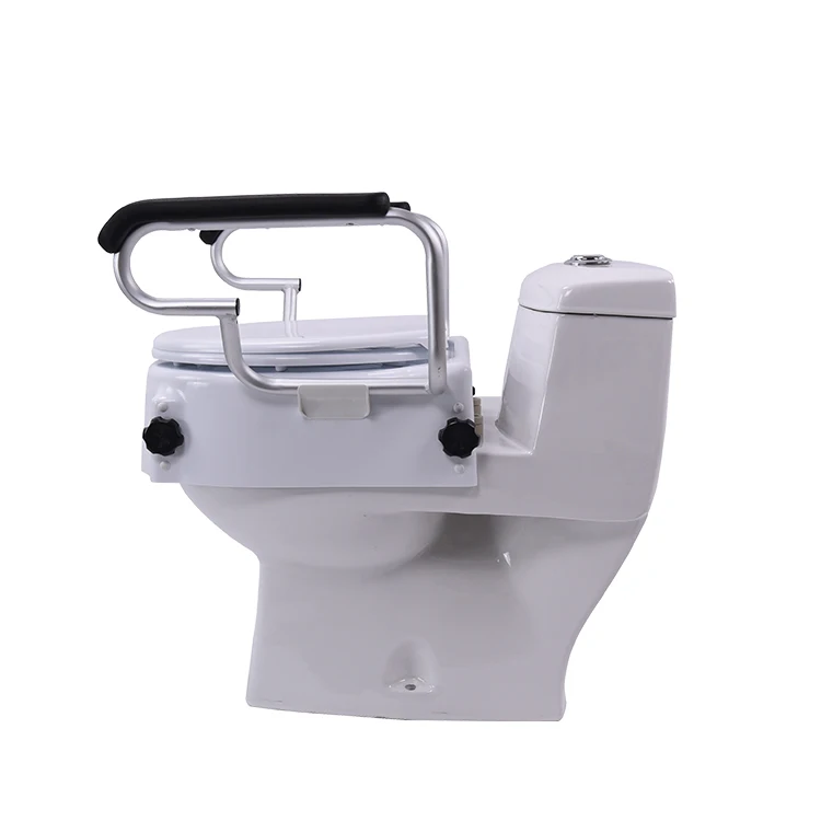 Elder People Fixed hdpe Portable Bidet Armrest Elevated Commode Raised Toilet Seat 6