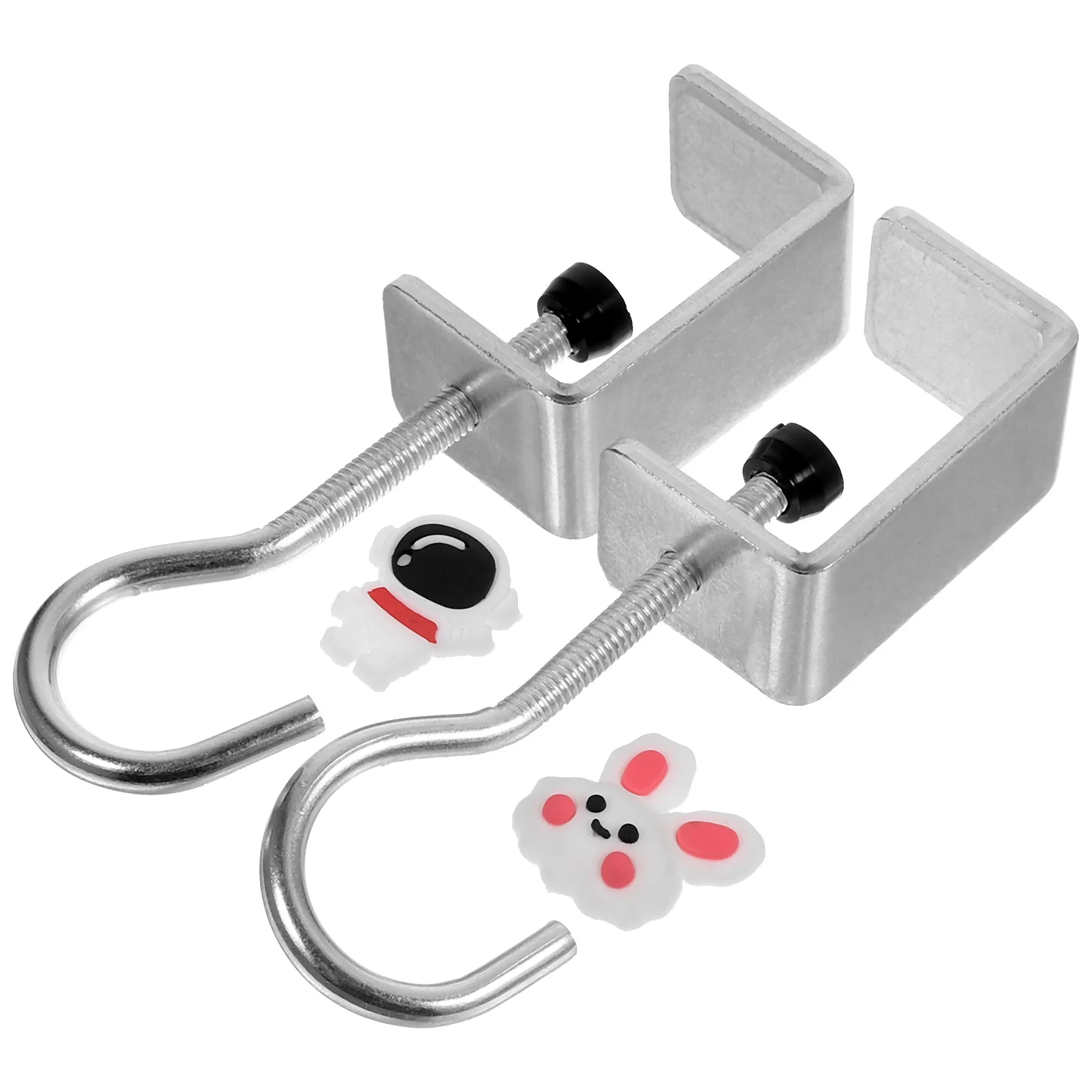 

2pcs Schoolbag Hook Desk Bag Stand Under Table Backpack Holder Clamp Hanger Desk Clip Organizer