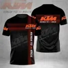 New trendy distinctive design comfortable lightweight motorcycle off-road riding 3D printed KTM short sleeved sport T-shirt 1