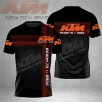 New trendy distinctive design comfortable lightweight motorcycle off-road riding 3D printed KTM short sleeved sport T-shirt 1