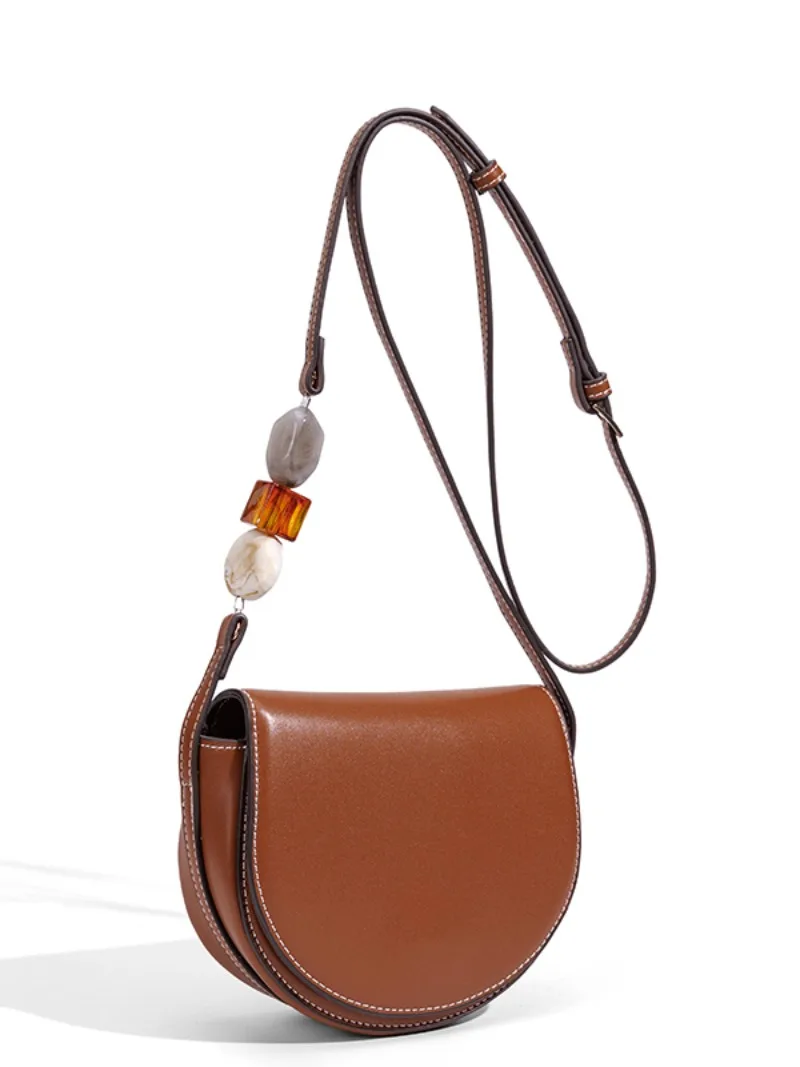 NEW Simple Versatile Solid Saddle Bags Hasp Fashion Popularity Shoulder Bags for Women 2025 High Quality Hot Sale Bolsos Mujer