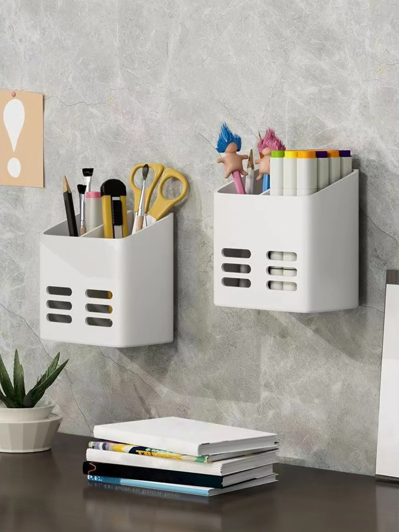multi purpose storage rack for toothbrushes, combs, makeup brushes, paintbrushes, storage, bathroom, non perforated wall mounted 2