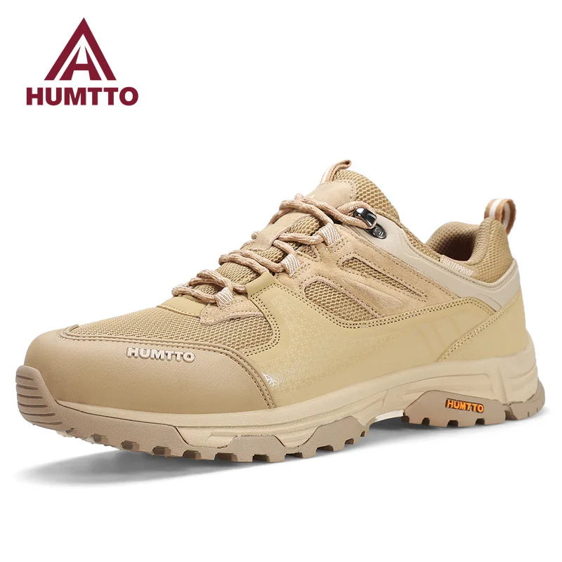 HUMTTO Shoes for Men Outdoor Luxury Designer Sneakers Breathable Sport Hiking Shoes Mens Trekking Climbing Non-slip Man Trainers