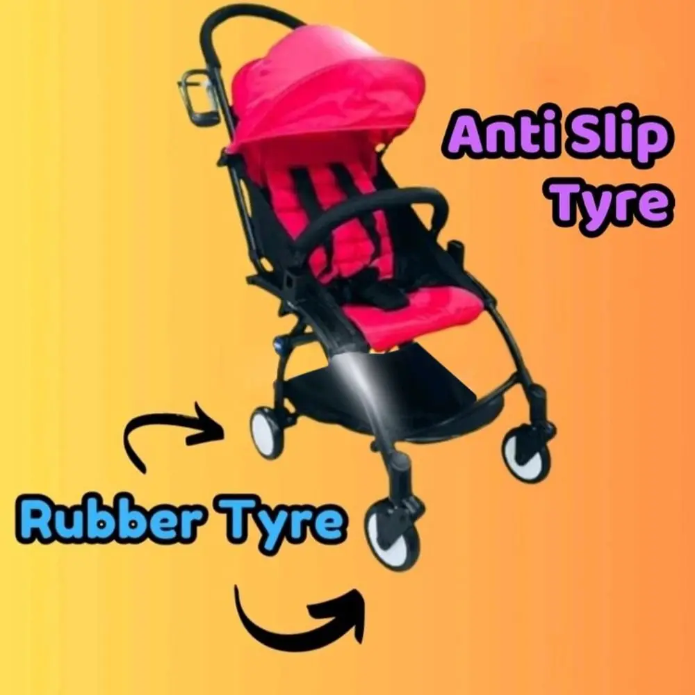 Rubber Stroller Wheel Tyre Silent Bearings Durable Baby Accessory