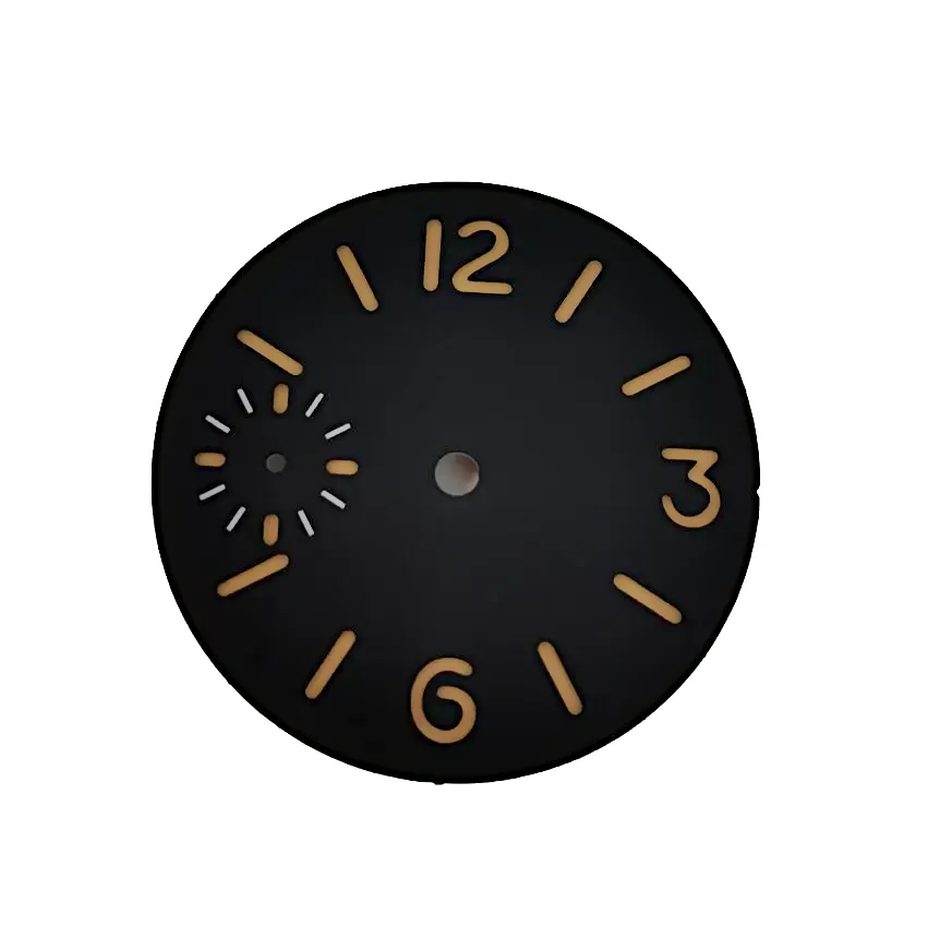 Watch parts Watch dial hand 34.3mm Double-deck Sandwich dial orange number Rose gold hand for eta6497 seagull ST3600