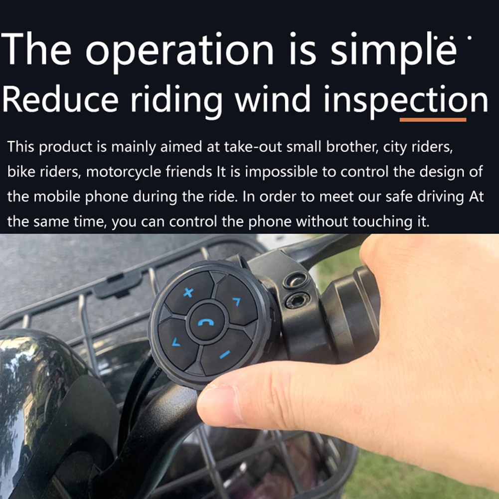 Kit Telecomando Wireless Bluetooth 5.3 Per Moto/Bici - Pulsante Impermeabile IP67 Al Manubrio