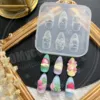 1pc Ice Cream Strawberry Cream Cookie Witch 3D Acrylic Mold  Nail Art Decorations Cat DIY Design Silicone  Nail Art  Nails  Mold 5