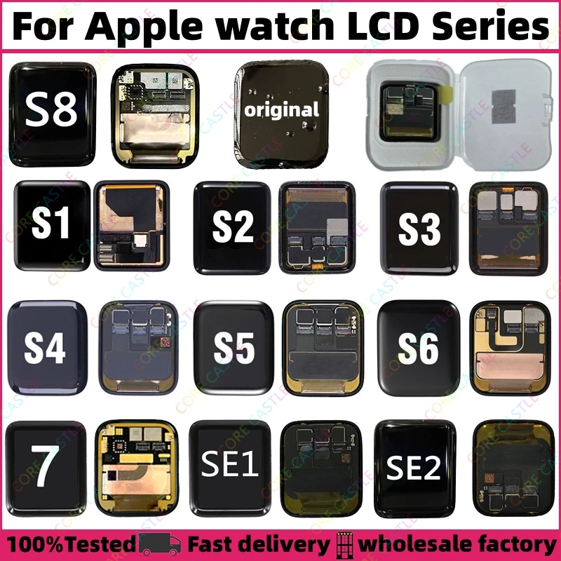 

Original OLED For apple watch Series S1 2 3 4 5 6 SE 7 8 lcd Touch Screen Display Digitizer Assembly iWatch 38/42/40/44/41/45mm