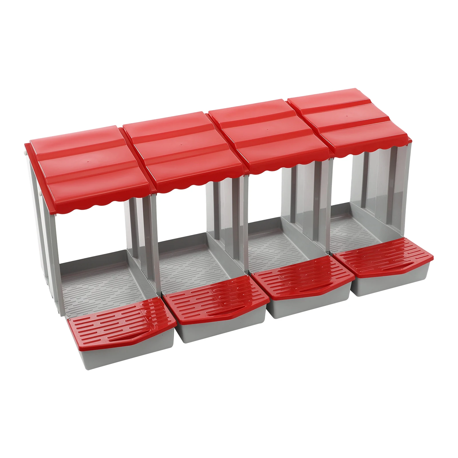 Rote 4-Gitter-Hühner-Ei-Legen-Hühner-Nestbox mit 4 Fächern, Hähnchen-Nistbox, Hühner-Legbox mit Eier-Sammlung für Hühner – Detail 25