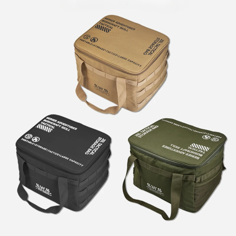 Camping Equipment Storage Bag 25L Waterproof Insulation Folding Storage Box Field Divider Outdoor Tactical Bag