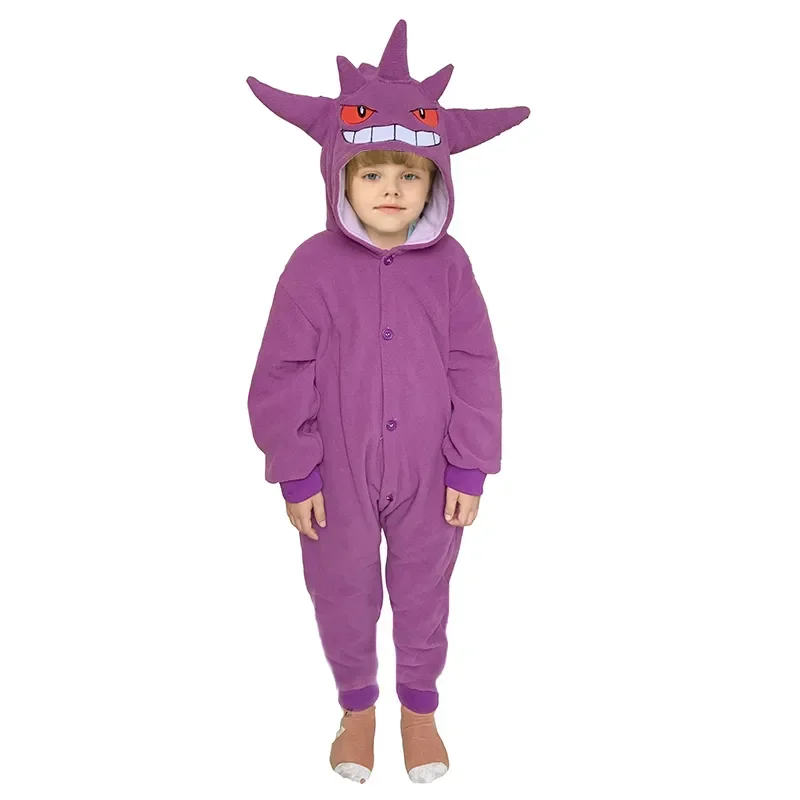 

Onesie For Kids Gengar Cosplay Costume Halloween Kigurumis Children Full Body Pijama Christmas One-Piece Pajamas New Year Gift