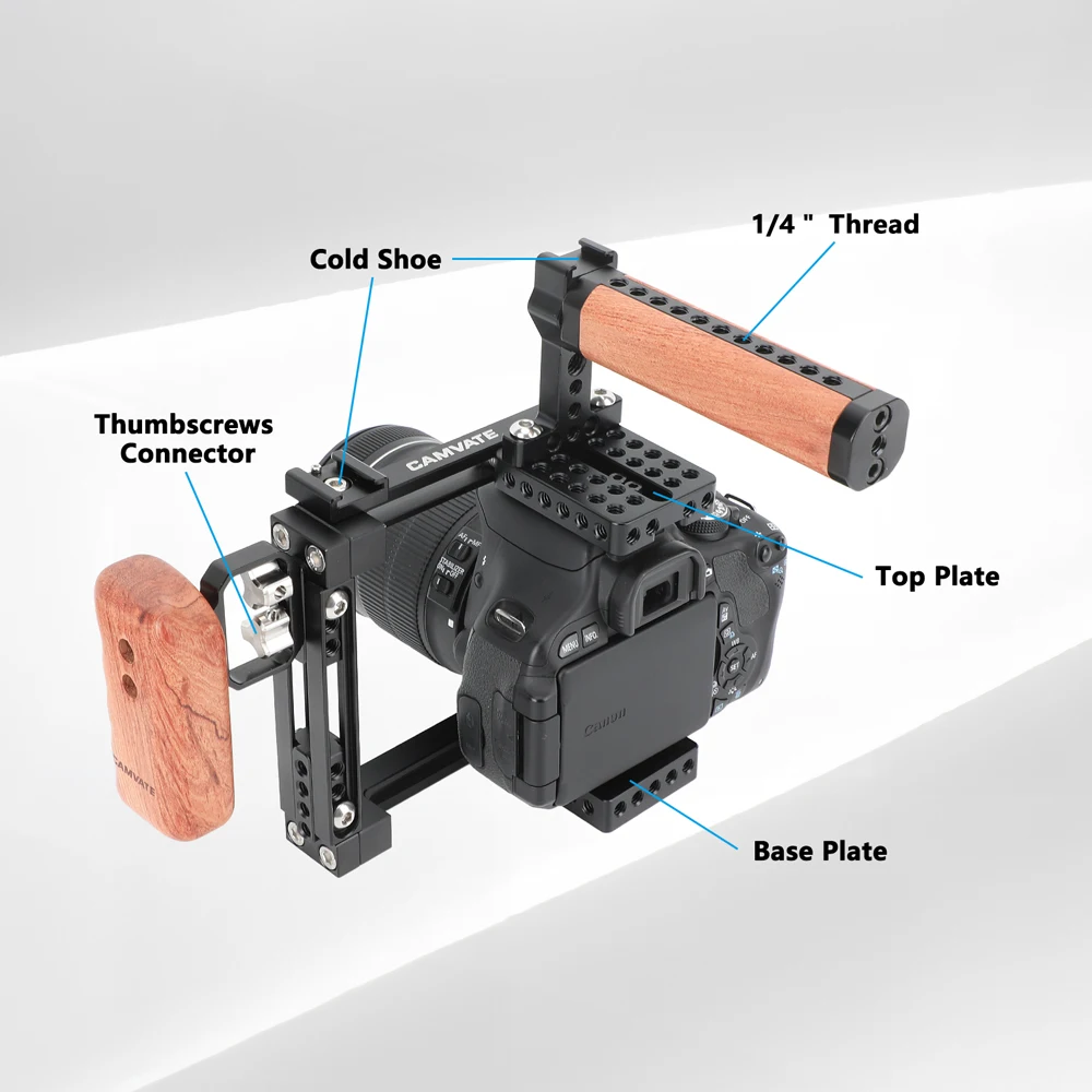 Camera Cage Rig For Canon 70D/80D/90D/5D Mark II/5D Mark III/5D Mark IV/ Nikon D