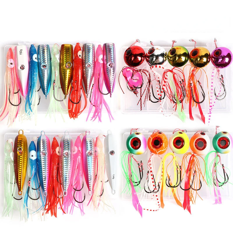 Testa Piombata Jig Con Gonna Octopus Per Pesca In Mare - Esche Per Tonno