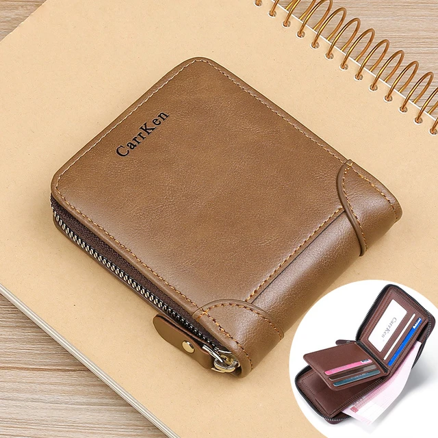 Genuine Leather Wallet for Men Luxury Designer Men's Wallets with Card  Holder Male Zipper Purse Money Bags Man Gift Money Bag - AliExpress