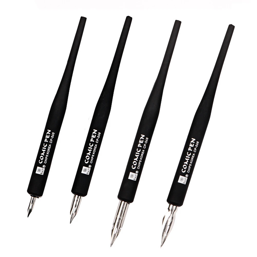 4 Calligraphy Nibs Dip Pen Set for Cartoon Comic Animation Lettering Skeching Art Drawing Pen Mapping Decorative Designs Pens 6