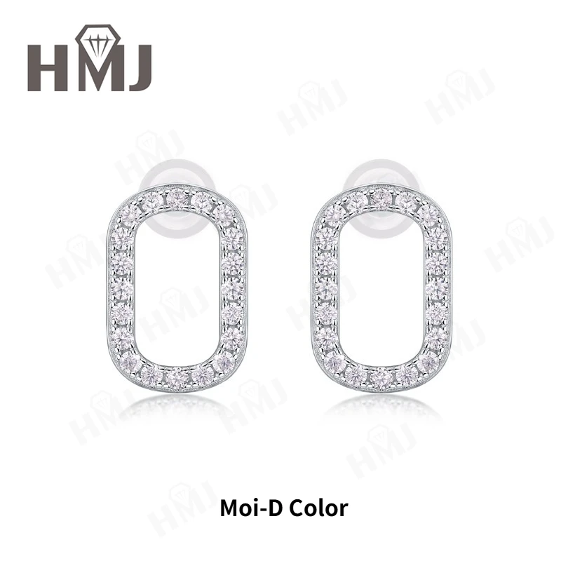 Moissanit-Ohrringe, farbige Steine, im Labor hergestellt, 925er Sterlingsilber, runder Schliff, edler Schmuck, Geschenk für Frauen, zum Jahrestag oder Geburtstag. – Detail 2