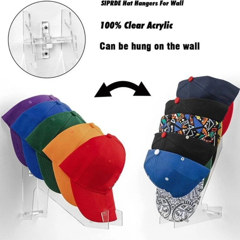 

Настенный стенд, акриловый органайзер для бейсболок, стеллаж для хранения шляп F1FB