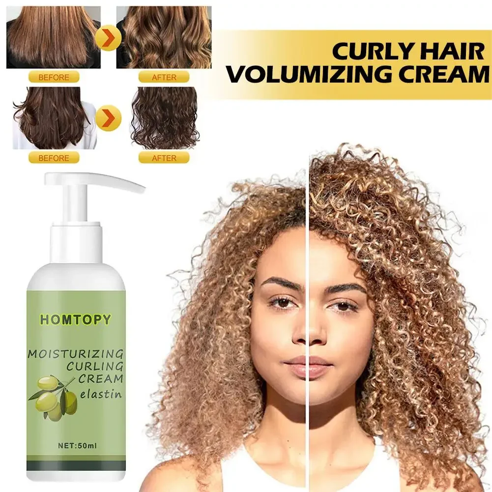 50ml Volumizing Cream Volume Lift Styling Cream Hairs Conditioner Curly Hair Curly for All Hair Types Wavy Rizos