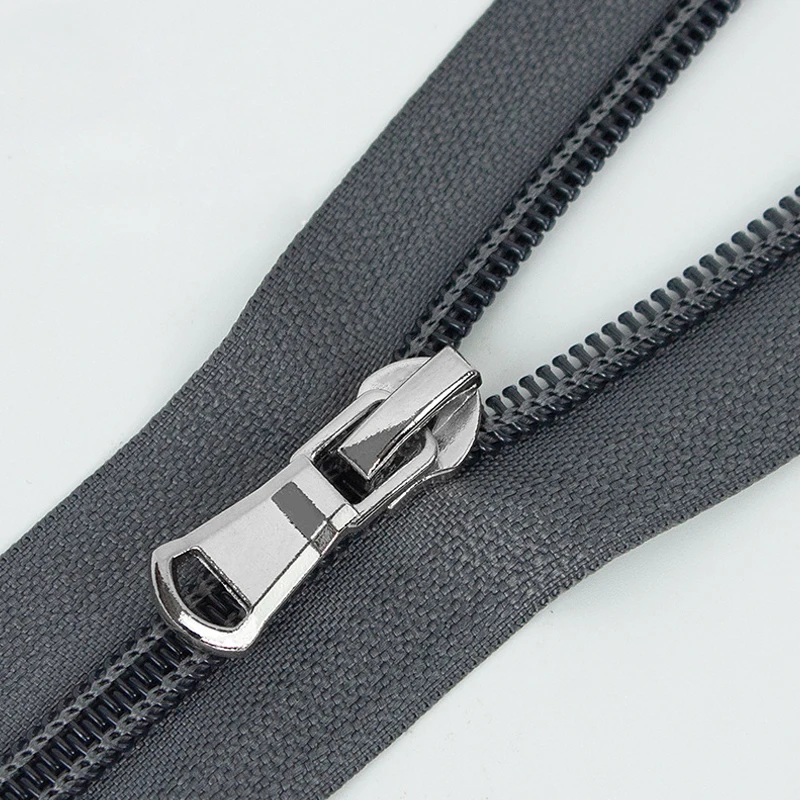 Set of 5 Nylon Open-End Zippers (40-80cm) in 13 Colors for Tailoring and Sewing Crafts