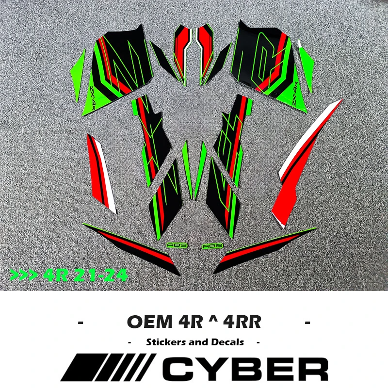 

OEM 2021-2024 ZX-4R ZX-4RR Motorcycle Fairing Decal Sticker Replica Sticker Decal Logo For Kawasaki ZX4R ZX4RR 21-24