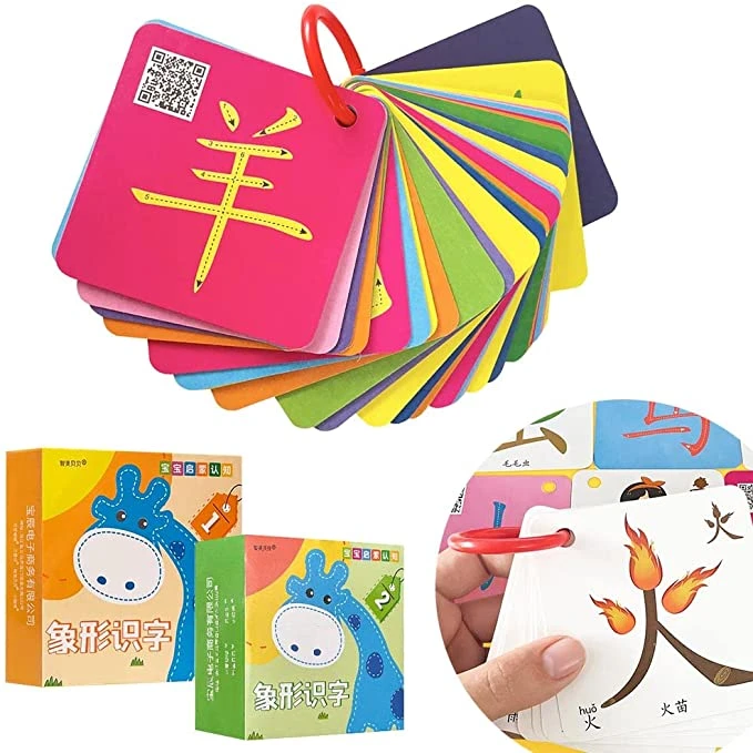 Learning Chinese Words Language Flash Cards Kids Baby Flash Card Memory