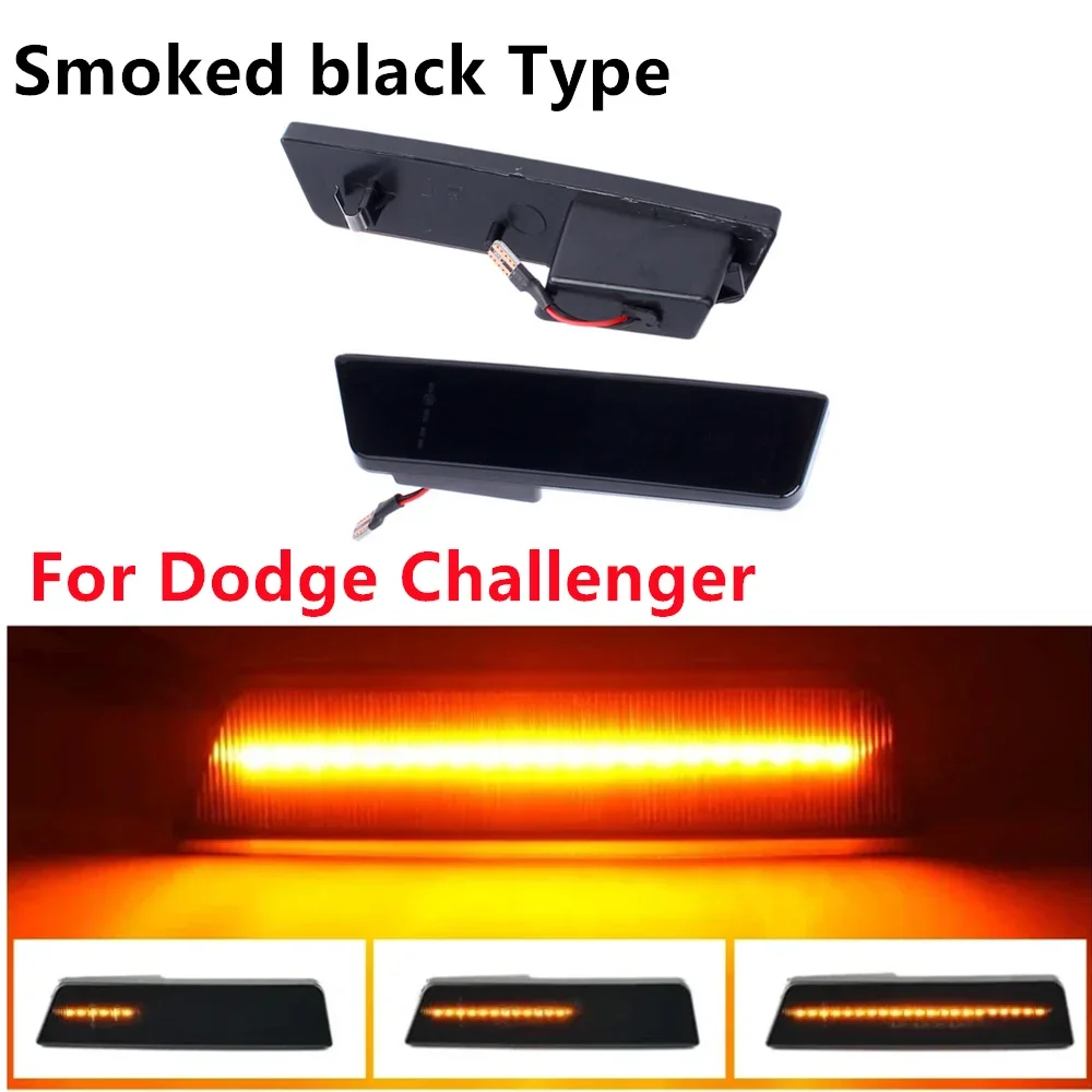 2PcsSequentialFlashingLEDTurnSignalSideMarkerLightForDodge