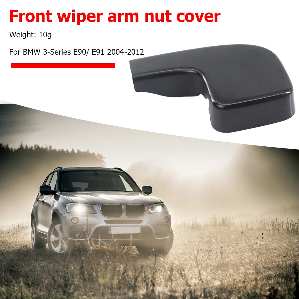 1 Pair Wiper Arm Nut Covers Black Caps For Bmw 3 Series E90 E91 2004