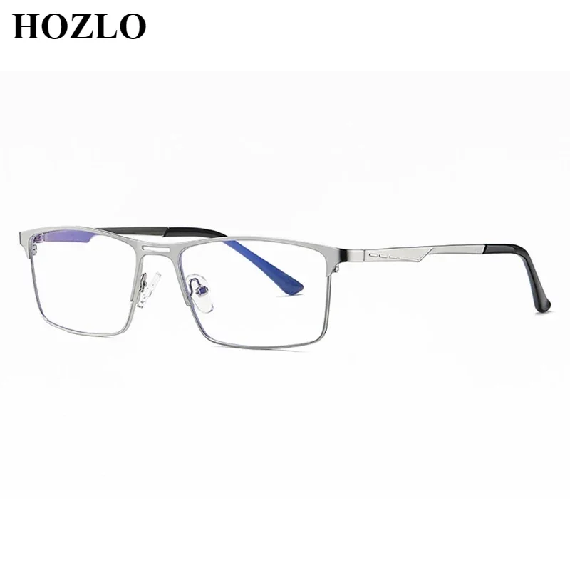 

New Men Rectangle Metal Business Blue Light Blocking Glasses Computer Spectacles Myopia Hyperopia Prescription Eyeglasses Frame