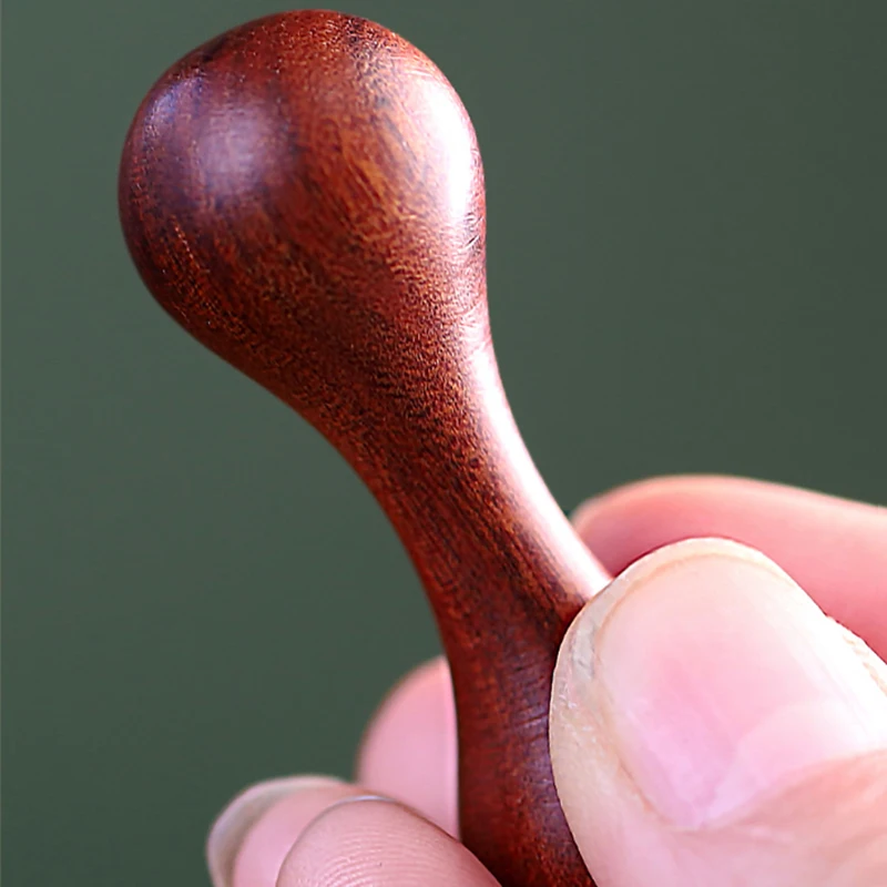 Knucklebone Sandelholz Fingertip Top Baole Bead Begleri Toy Knucklebone Finger Limit EDC Anti Stress Autismus ADHS Fingerübung – Detail 6