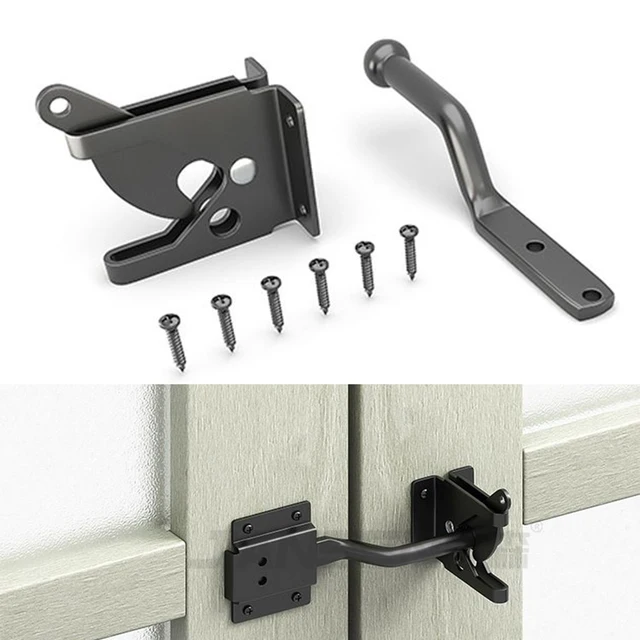 Auto Gate Latch With Bolt For Pasture Garden Fence Farm Gate Carbon Steel Automatic Slam Catch Garden Hardware
