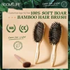 BOOMSLIFE Soft Boar Bristle Hair Brush Professional Women Bamboo HairBrush Massage Bamboo Comb for Hair Beauty Care Salon Tools 1