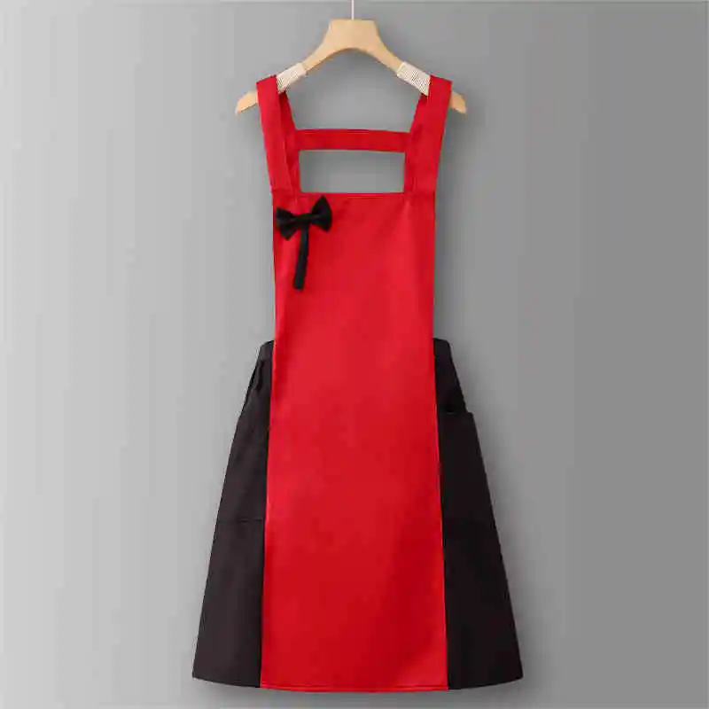 Wasserdichte Schürze, Blumenladen-Pinafore, Schönheitssalon-Schürzen, Küche, ölbeständig, Koch, Pinny, Damen-Kittel, Fliege, Arbeitskleidung – Detail 14