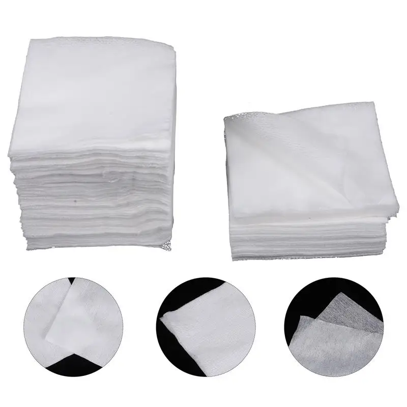 

200pcs Non Woven Gauze Sponge Makeup Cotton Pads Non Woven Gauze Cotton Used For Wound Care First Aid Supplies (White) 10x10cm