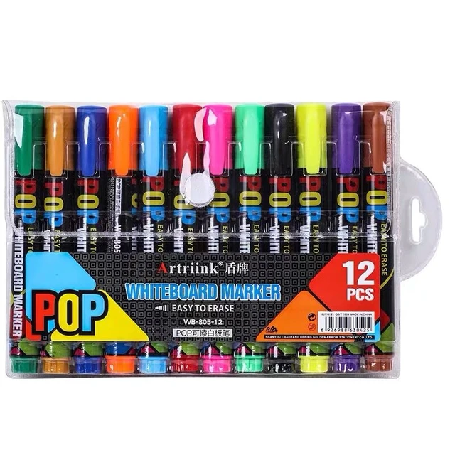 Liquid Chalk Markers Erasable  Chalk Marker Erasable Glass - 12 Pcs Liquid  Chalk - Aliexpress