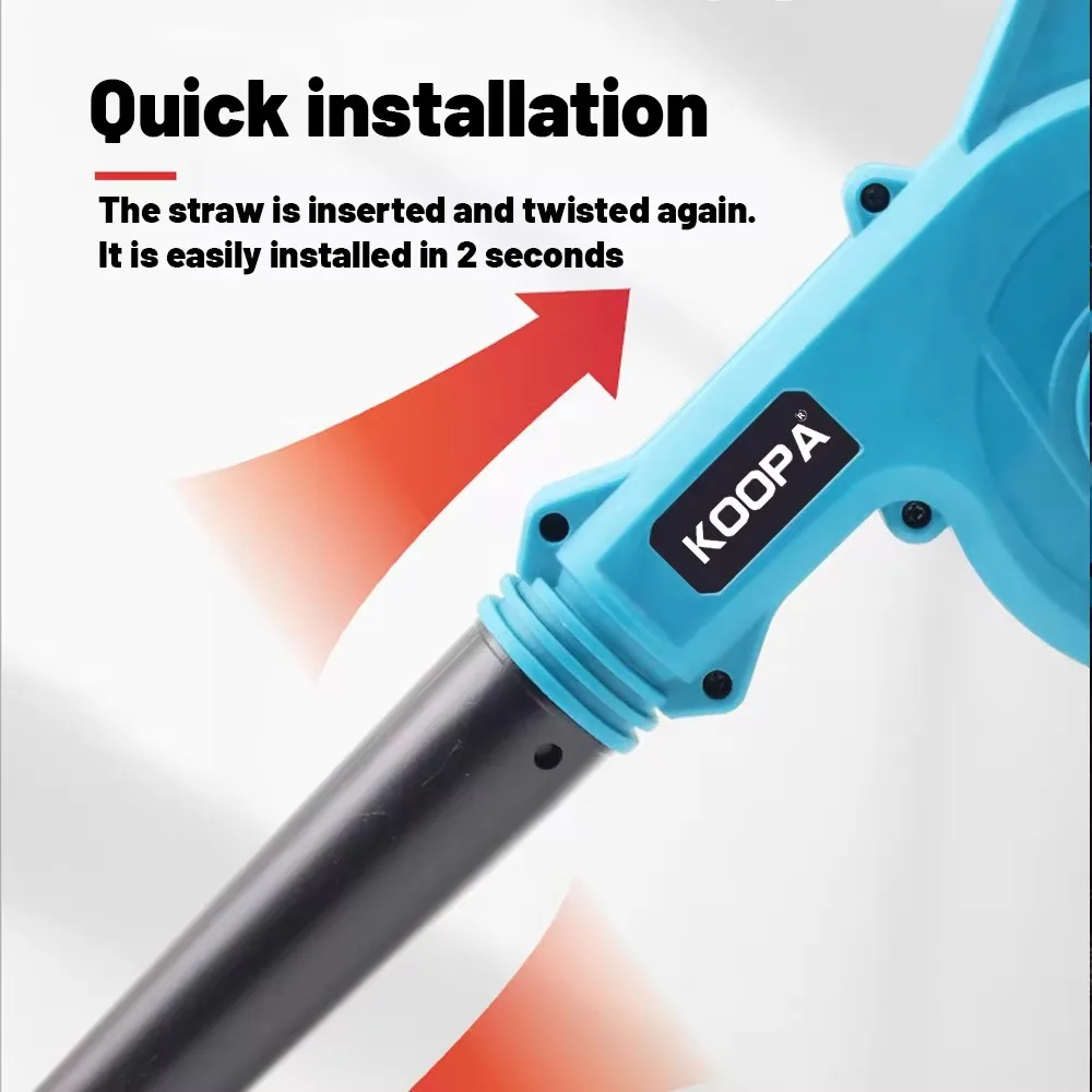 Koopa Tool 2-in-1 handheld mini blower, 24000 RPM portable electric leaf blower for lawn care 5