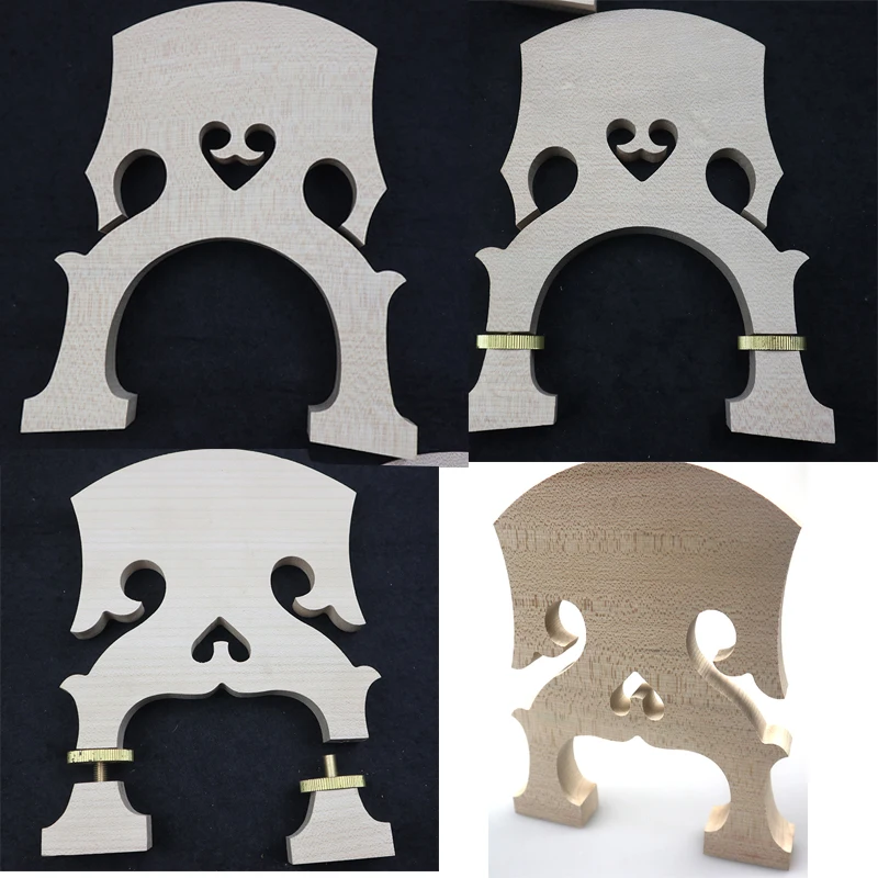 Double Bass Bridge Adjustable Parts Accessories 1pc Wood Bass 3/4 4