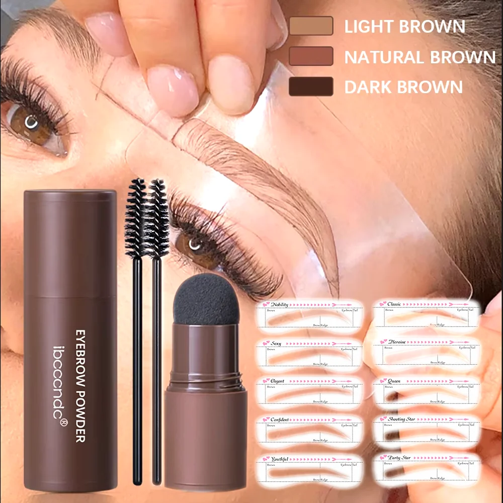 Eyebrow Stamp Waterproof Long Lasting Natural Brow Stamp Shaping Kit Shape Brow Contouring Stick Hairline 3Colors