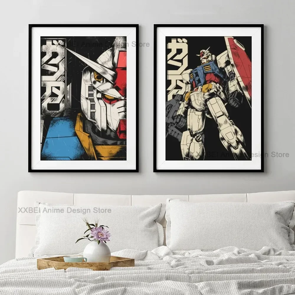 Mobile Suit Gundam Anime Poster Sticker Wall Hanging Painting Desktop Display Home Decoration High Quality Printed Matter