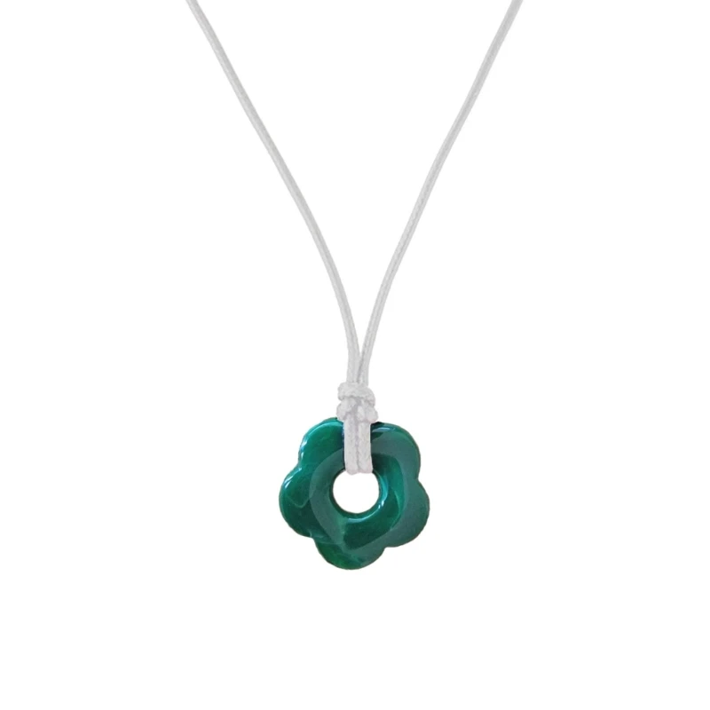 

Flower Pendant Chokers Hollowed-Out Floral Necklace Acrylic Material Dropship