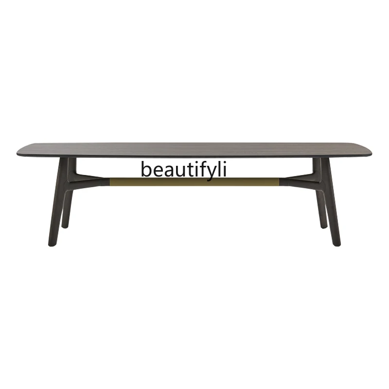 

Italian Stone Plate Dining Tables and Chairs Set Desk Long Table Villa Furniture Dining Table