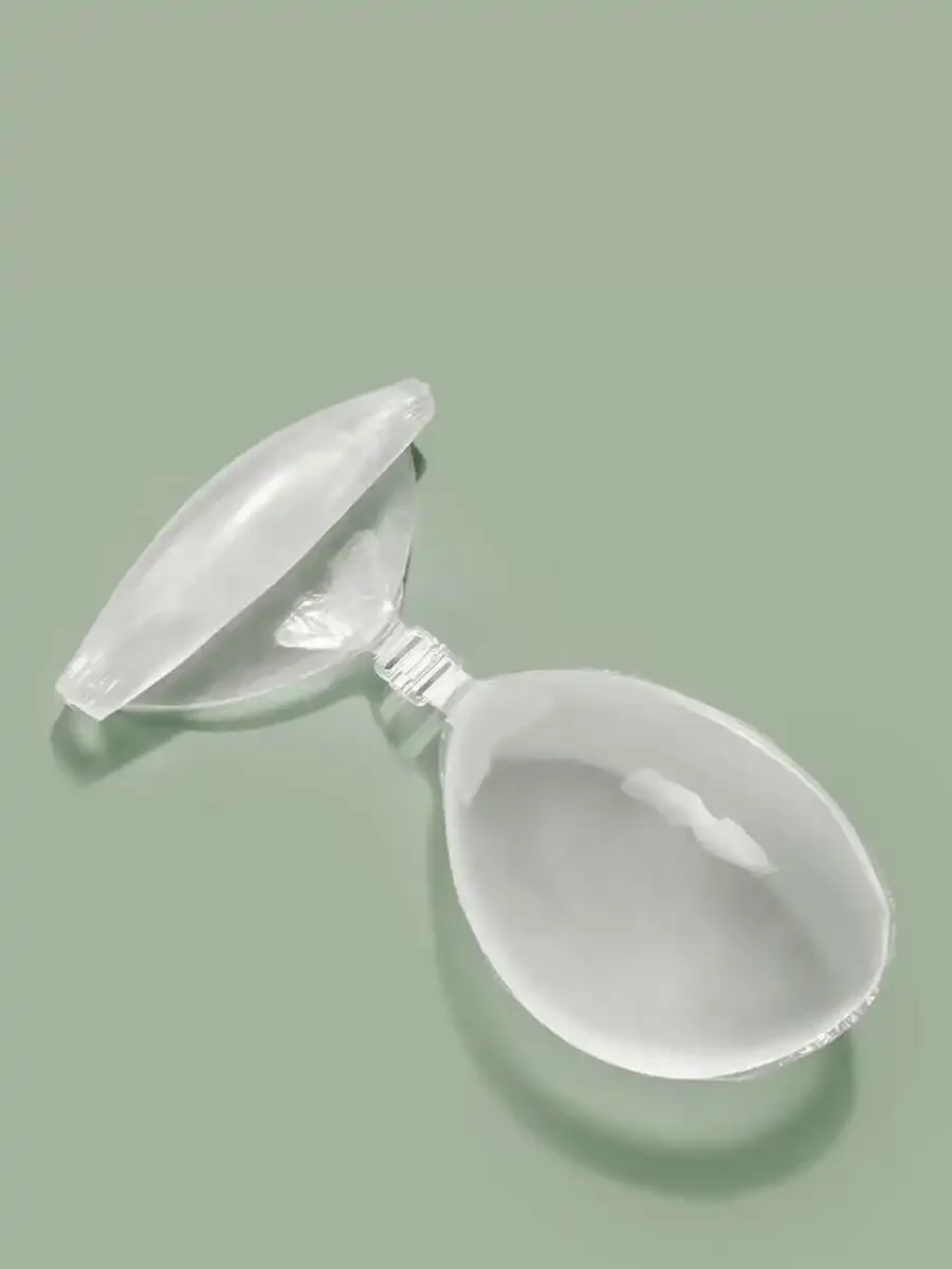 1 Pair Invisible Strapless Silicone Push-Up Bra, Suitable For Backless Dresses 3
