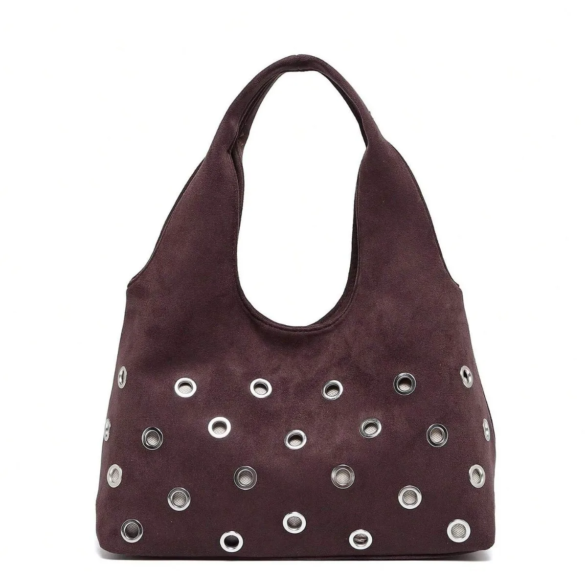 Designer Rivet Travel Tote Bag Fashion High End Punk Style Women's PU Leather Handbag Stylish Underarm Bags for Women