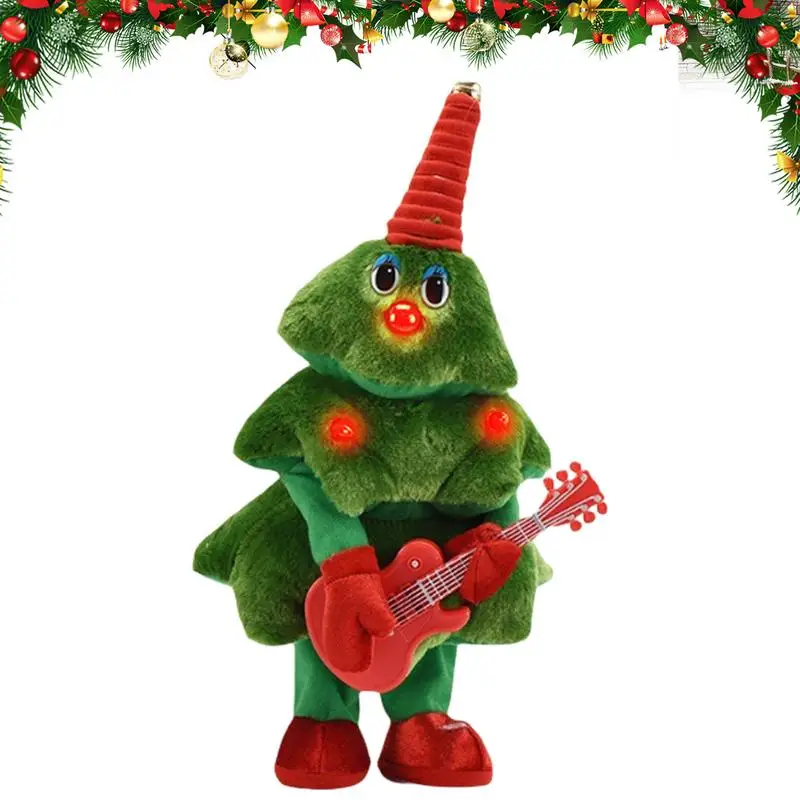 Christmas Tree Electric Plush Toys Funny Singing Dancing Music Christmas Tree Doll Swinging Christmas Tree Plush Toy With Music