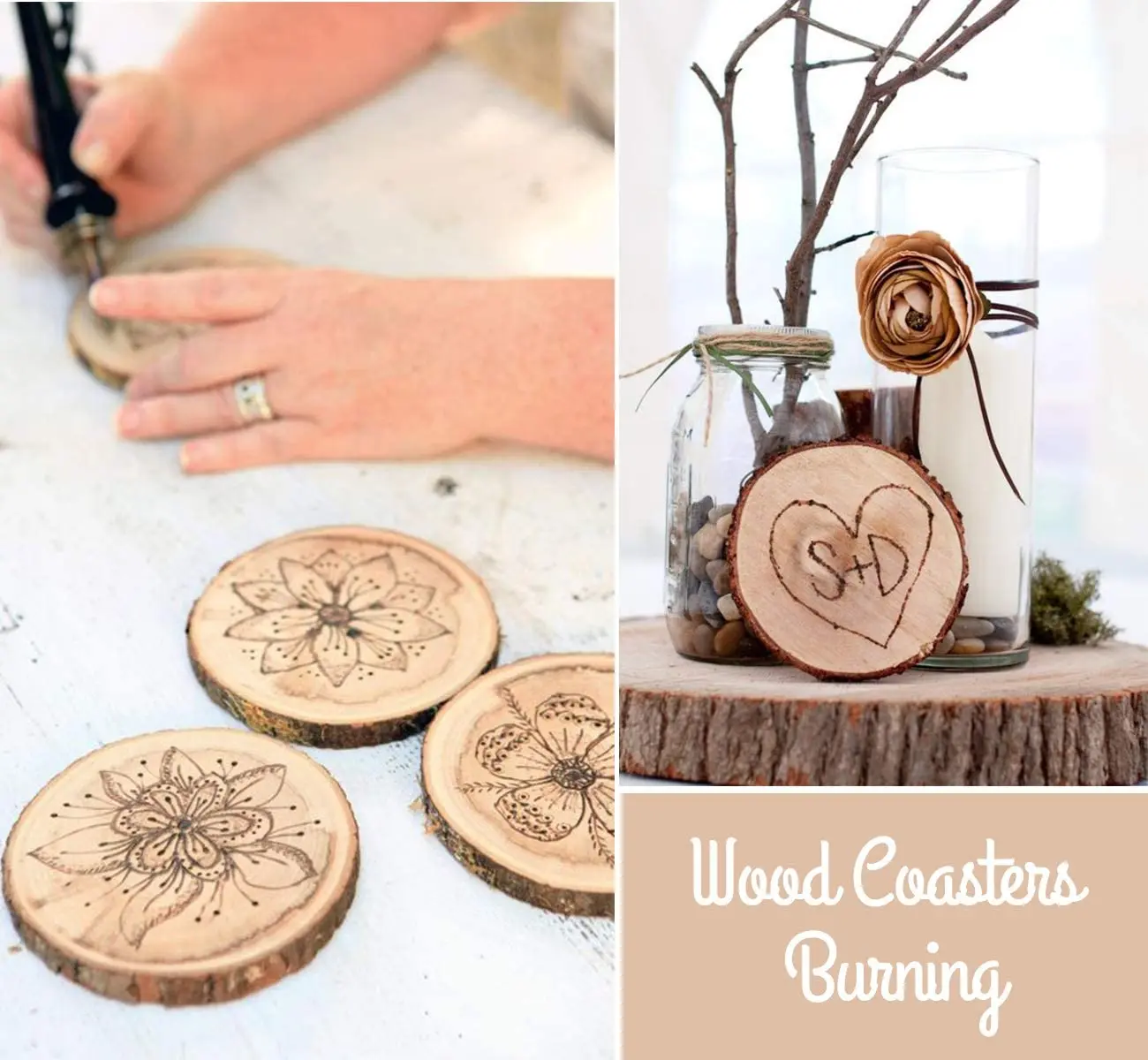 Wood Slices 3-16CM Thick Natural Pine Round Unfinished With Tree Bark Log Discs DIY Crafts Wedding Party Painting 1-10pc