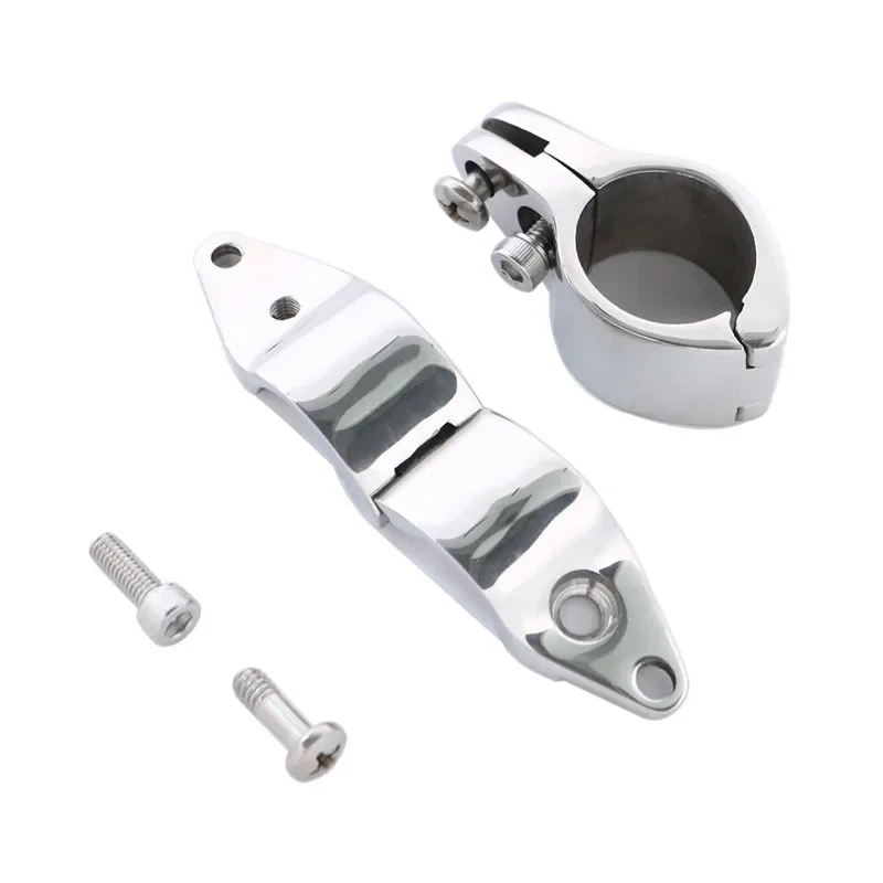 1PC 22mm-50mm 316 스테인레스 스틸 피팅 보트 Bimini 상단 2 개의 나사로 힌지 조 슬라이드 쉬운 설치 해양 하드웨어