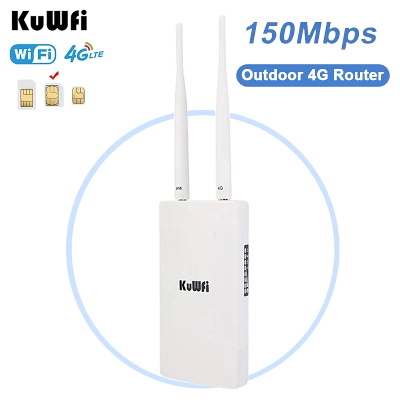 KuWFi 4G Wifi Router Outdoor Waterproof Router 4G SIM Wifi Router ...