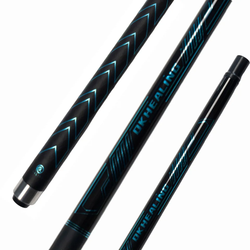 OKHEALING カーボンファイバー プール キュー スティック (ブラック