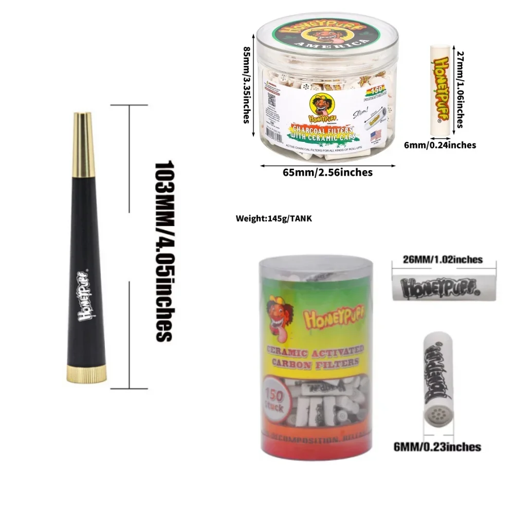 Smoking accessories tobacco pipe tobacco smoking accessories herb smoking pipe smoking pipe metal cone herb pipes smoking grass pipa with 6MM activated carbon filter removable dry burning tobacco pipes smoke accessories