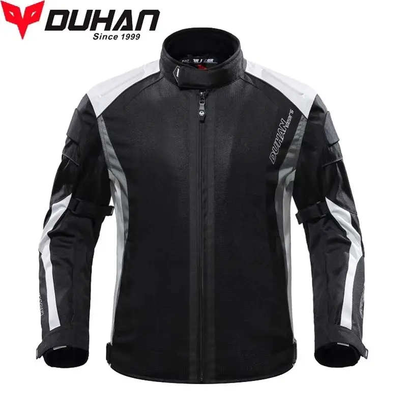 DUHAN Summer Motorcycle Jacket Man Riding Jacket Breathable Mesh Wear Resistant Racing Ropa de Ciclismo Motorcycle Armor