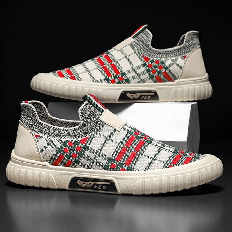 

Мужские повседневные туфли, дышащие мужские лоферы, мягкая мужская спортивная обувь, уличная Нескользящая повседневная спортивная обувь 2023